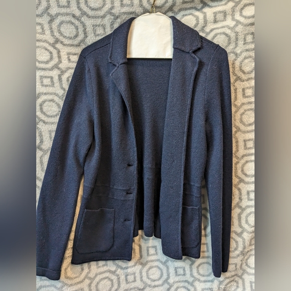 Talbot's sweater blazer. Navy. Size small. - Picture 2 of 5